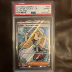 2025 Pokemon Lillie's Determination 169/132 Mega Evolution PSA 10 - Image 1