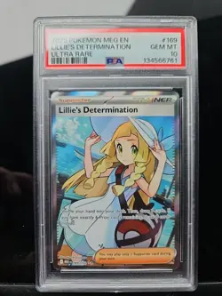 2025 Pokemon Lillie's Determination 169/132 Mega Evolution PSA 10 - Image 1
