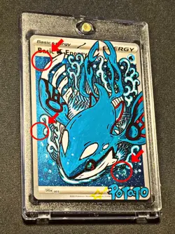 Pokemon Goldstar Kyogre Card 112/113-ENG-EX Delta Species Holo Hand draw DIY 🌀 - Image 2