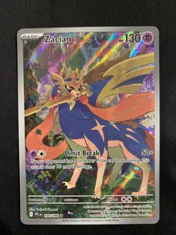 Zacian 100/094 Illustration Rare Pokemon TCG Phantasmal Flames Near Mint - Image 1