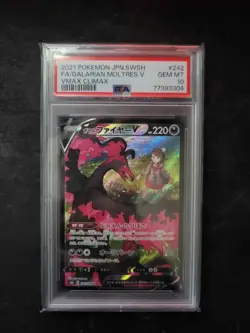 2021 Pokemon Japanese Galarian Moltres V PSA 10 - Image 1