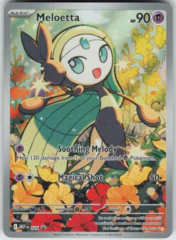 Pokemon Meloetta - 026 ME: Mega Evolution Promo Illustration Rare NM - Image 1