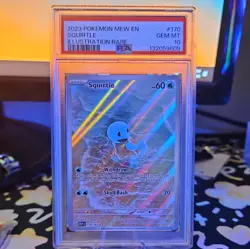 2023 POKEMON MEW EN 151 SCARLET VIOLET 170/165 SQUIRTLE ILLUSTRATION RARE PSA 10 - Image 1
