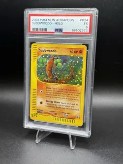 Pokemon Sudowoodo H24/H32 Aquapolis Holo PSA 5 - Image 1
