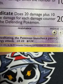 1st Edition Jynx 031/102 Base Set (Shadowless) Pokemon TCG 1999 WOTC INK ERRORS - Image 3