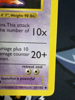 1st Edition Jynx 031/102 Base Set (Shadowless) Pokemon TCG 1999 WOTC INK ERRORS - Image 4