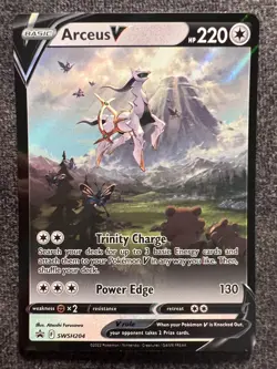 Arceus V SWSH204 Black Star Promo Holo Pokemon Card NM - Image 1