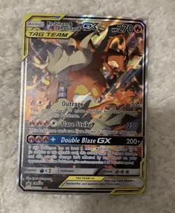 Reshiram & Charizard GX SM201 Sun & Moon Tag Team Black Star Promo Pokemon LP - Image 1
