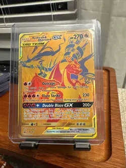 2021 Pokemon Sun & Moon Black Star RESHIRAM & CHARIZARD GX Promo Tag Team SM247 - Image 1