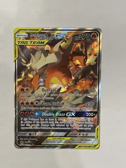 Reshiram & Charizard GX Pokemon Sun & Moon Black Star Promo #SM201 - Near Mint - Image 1
