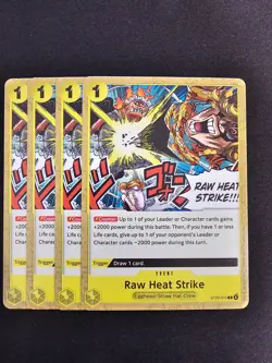 4x ST29-015 Raw Heat Strike Playset -One Piece TCG- ST-29 Egghead English - Image 1