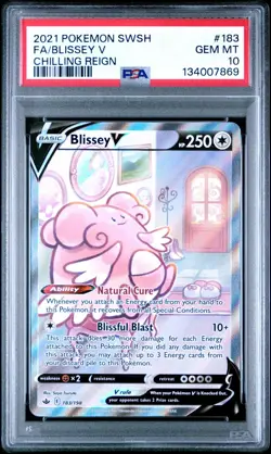 PSA 10 BLISSEY V 183/198 FULL ART CHILLING REIGN POKEMON 😍 - Image 1