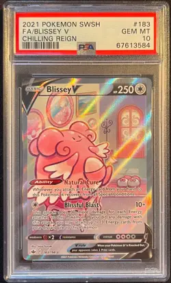 Blissey V #183/198 Alt Art PSA 10 - 2021 Pokemon SWSH Chilling Reign - Image 1