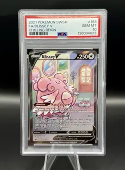 PSA 10 Blissey V Alternate Full Art 183/198 Pokemon Chilling Reign English GEM - Image 1