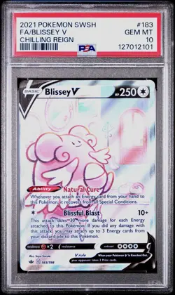 POKEMON PSA 10 20221 SWSH Chilling Reign Blissey V 183/198 Alt Art *2101 - Image 1
