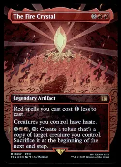 MAGIC THE GATHERING FINAL FANTASY 0337 THE FIRE CRYSTAL FOIL BORDERLESS - Image 1