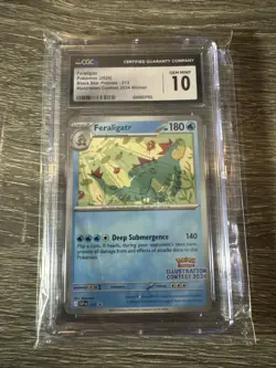 Pokemon TCG Feraligatr SVP 213 Black Star Promo Illustration Contest 2024 CGC 10 - Image 1