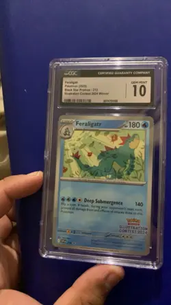 Pokemon TCG Feraligatr SVP 213 Black Star Promo Illustration Contest 2024 CGC 10 - Image 1