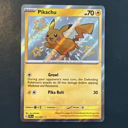 Pokemon Pikachu TCG Card Paldean Fates 131/091 Baby Shiny Near Mint - Image 1