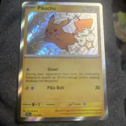 Pokemon TCG Holo Pikachu Card Paldean Fates 131/091 NM Baby Shiny - Image 1