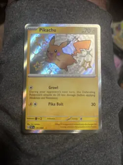 Pokemon TCG Holo Pikachu Card Paldean Fates 131/091 NM Baby Shiny - Image 2