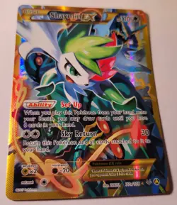 Pokemon TCG Shaymin EX 77a/108 Alternate Full Art Gold XY Roaring Skies NM - Image 1