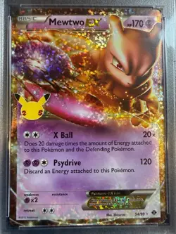 Mewtwo EX 54 PSA 10 2021 Pokemon Celebrations Classic Collection Next Destinies - Image 2