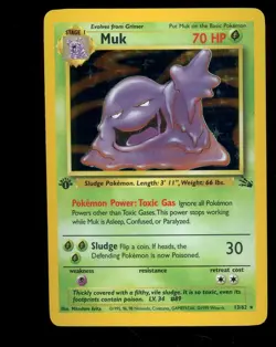 Pokemon TCG - 1st Edition Muk - Fossil Set - Holo 13/62 - Image 1