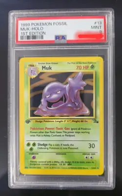 PSA 9 Muk 13/62 - 1st edition Holo - Fossil - Pokemon Cards TCG - Image 1