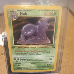 TCG Pokemon Fossil Muk 13/62 Holo Rare First Edition - Image 1