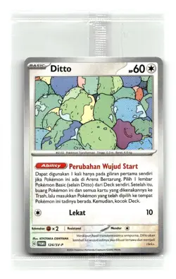 Pokemon 2024 Scarlet & Violet Ditto Poke Ball Indonesia Promo Card 124/SV-P - Image 1