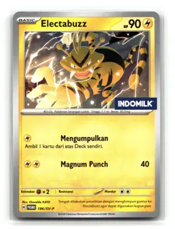 Pokemon 2024 Scarlet & Violet Indomilk Electabuzz Indonesia Promo Card 196/SV-P - Image 1