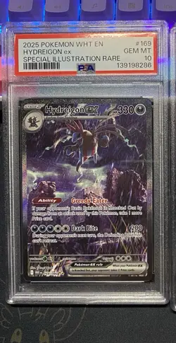 2025 POKEMON WHT EN-WHITE FLARE SPECIAL ILLUSTRATION RARE HYDREIGON EX PSA 10 - Image 1