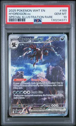 2025 POKEMON WHT EN-WHITE FLARE SPECIAL ILLUSTRATION RARE HYDREIGON EX PSA 10 - Image 1