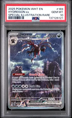 2025 POKEMON WHT EN-WHITE FLARE SPECIAL ILLUSTRATION RARE HYDREIGON EX PSA 10 - Image 1