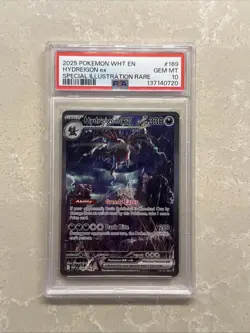 2025 POKEMON WHT EN-WHITE FLARE SPECIAL ILLUSTRATION RARE HYDREIGON EX PSA 10 - Image 1
