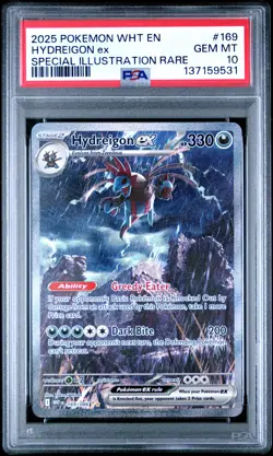 2025 POKEMON WHT EN-WHITE FLARE SPECIAL ILLUSTRATION RARE HYDREIGON EX PSA 10 - Image 1