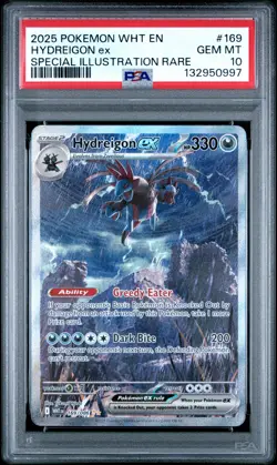 2025 POKEMON WHT EN-WHITE FLARE SPECIAL ILLUSTRATION RARE HYDREIGON EX PSA 10 - Image 1