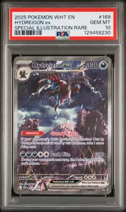 2025 POKEMON WHT EN-WHITE FLARE SPECIAL ILLUSTRATION RARE HYDREIGON EX PSA 10 - Image 1