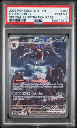 2025 POKEMON WHT EN-WHITE FLARE SPECIAL ILLUSTRATION RARE HYDREIGON EX PSA 10 - Image 1