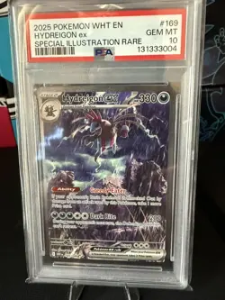 2025 POKEMON WHT EN-WHITE FLARE SPECIAL ILLUSTRATION RARE HYDREIGON EX PSA 10 - Image 1