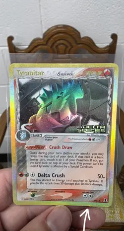 Pokemon TCG Tyranitar EX Delta Species 16/113 Reverse Holo Rare Stamped - Image 2