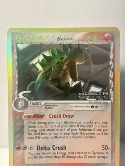 Pokemon TCG Tyranitar 16/113, EX Delta Species Set, Reverse Holo Rare Stamped - Image 3
