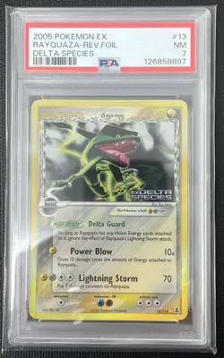Rayquaza 13/113 PSA 7 EX Delta Species Reverse Holo Stamped Pokemon Card NM - Image 1