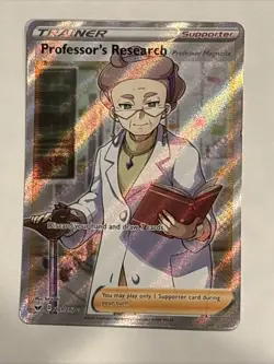 Professor's Research Crown Zenith Ultra Rare Holo Trainer Pokemon TCG 201/202 - Image 1