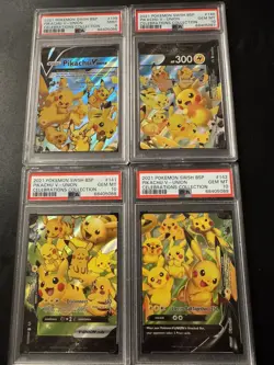 Pokemon Celebrations Pikachu V-Union Sequential PSA 10, 9, 10, 10 Set of 4 - Image 1