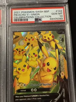 Pokemon Celebrations Pikachu V-Union Sequential PSA 10, 9, 10, 10 Set of 4 - Image 5
