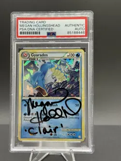PSA Signed Megan Hollingshead Pokemon Gyarados Heartgold Soulsilver 4/123 - Image 1