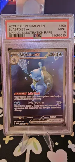 2023 POKEMON MEW EN-151 SPECIAL ILLUSTRATION RARE #200 BLASTOISE EX PSA 9 - Image 1