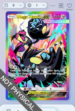 Pokemon TCG Pocket - Mega Mawile Rainbow Rare 2⭐, Fantastical Parade, English - Image 1